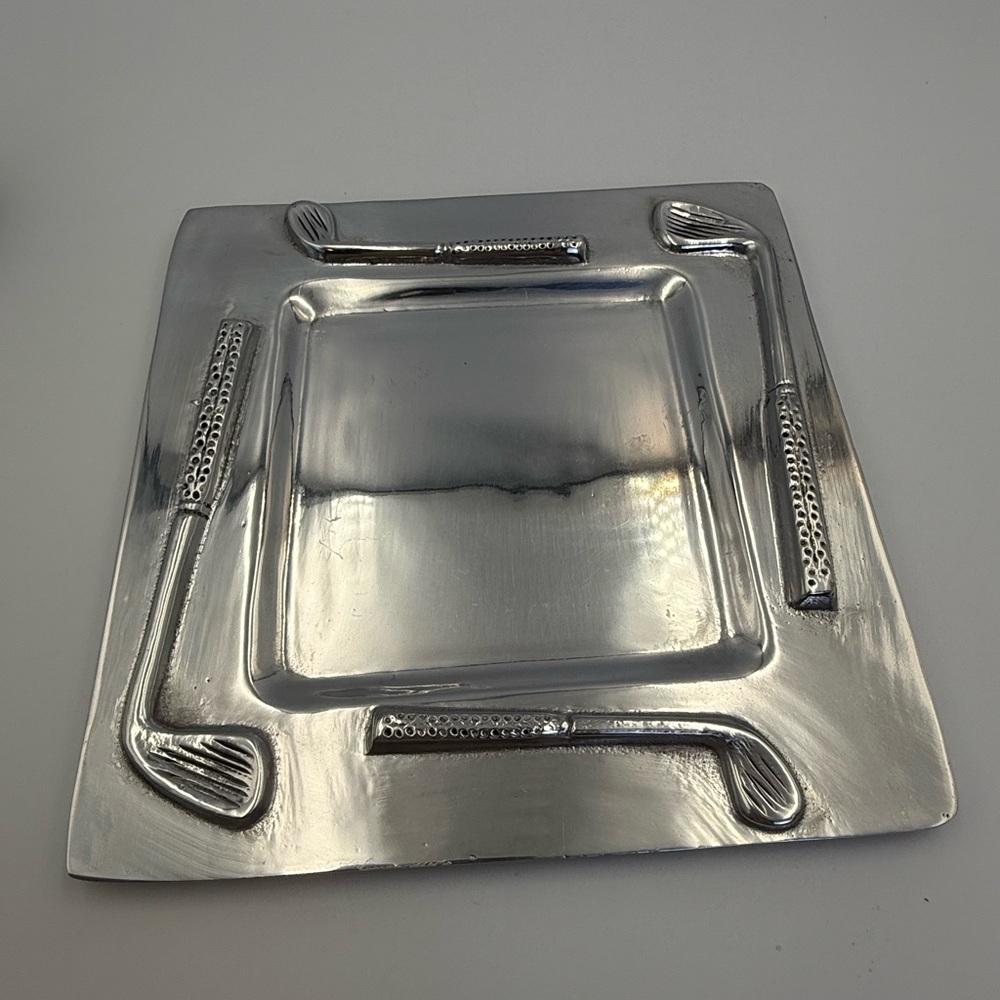 Holland Boone Golf Polished Pewter 8X 8 Trinket Dish